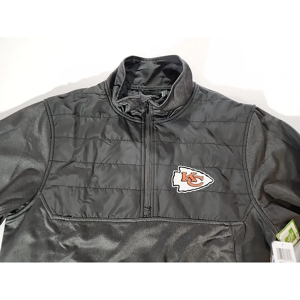 Kansas City Chiefs Dunbrooke Pathfinder Quarter‑Zip Jacket Men's XL Black NWT